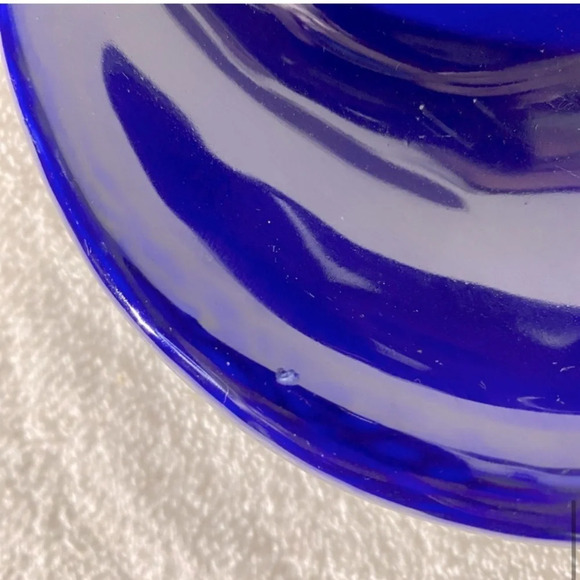 Vintage MCM Blue  Ceramic Ashtray Trinket Dish - Picture 9 of 13